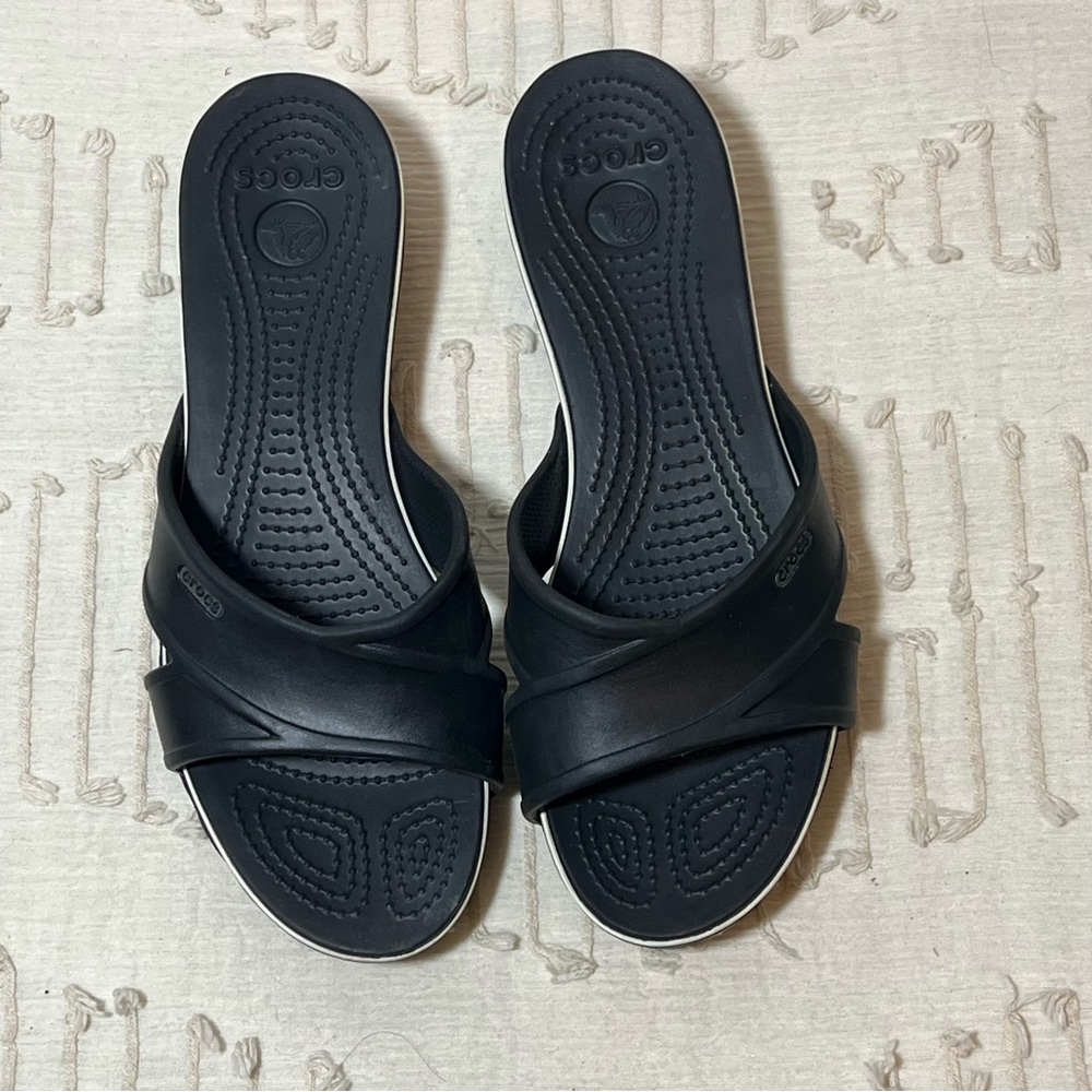 Crocs Crocband Wedge Slide on Sandals 10 - Picture 2 of 7